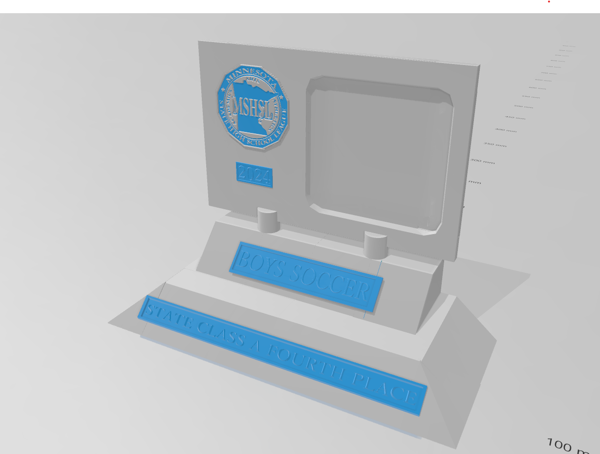 Award plaque model